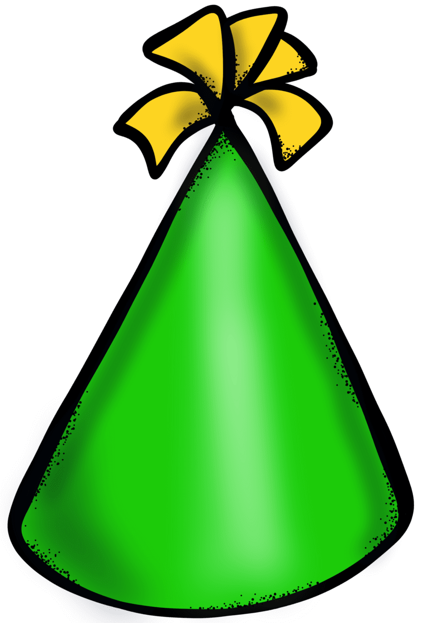 Party hat pin page clipart photo