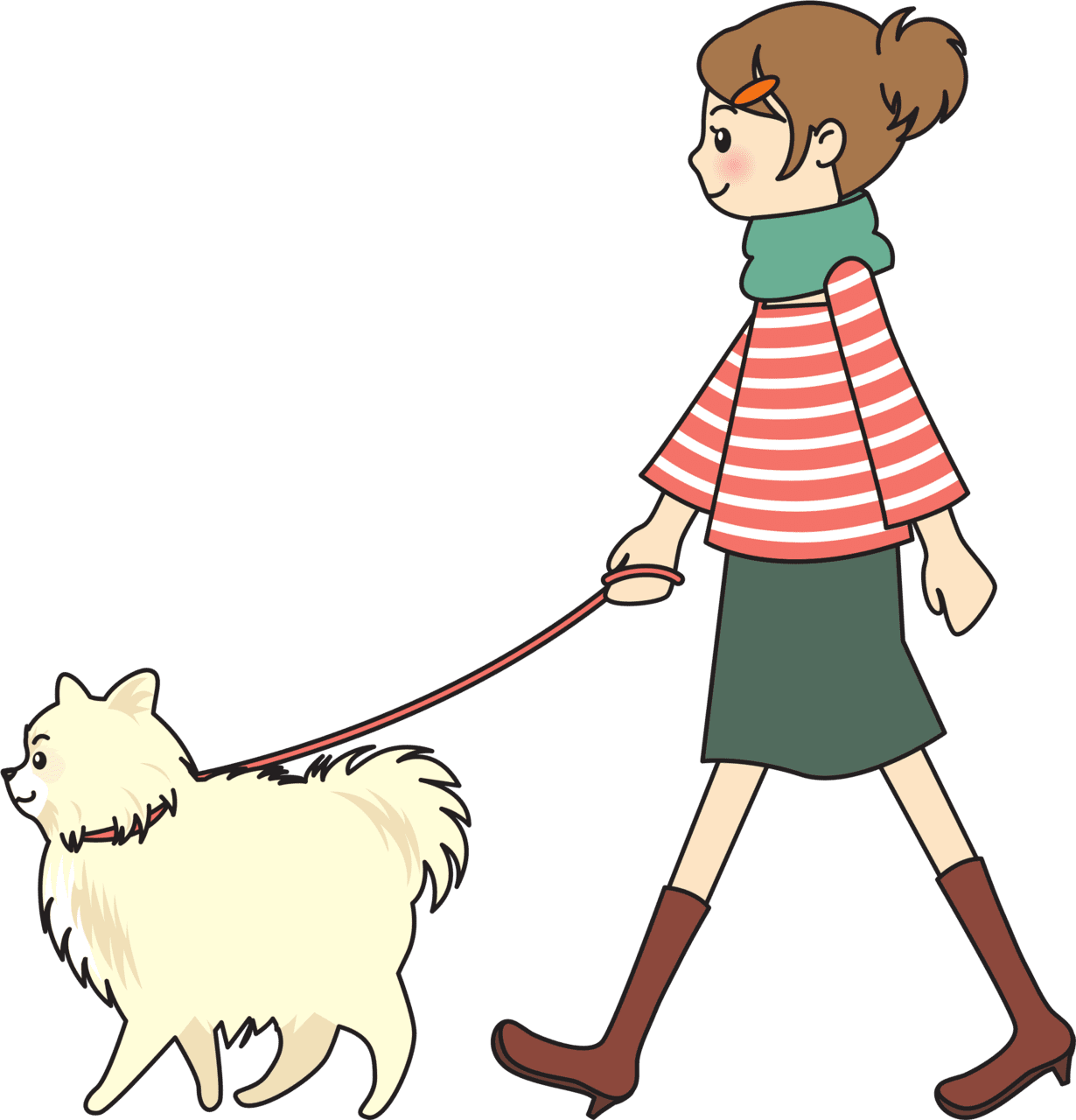 This design of woman walking dog the clipart clip art