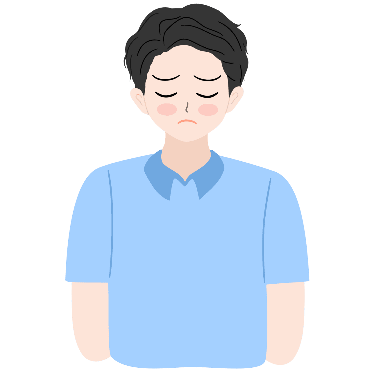 Sad character clipart free