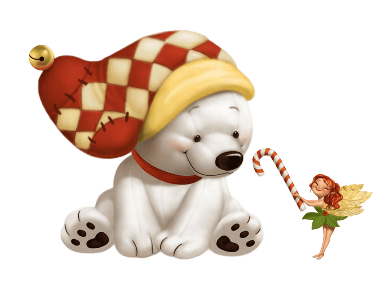 Polar bear tubes navidad clipart picture