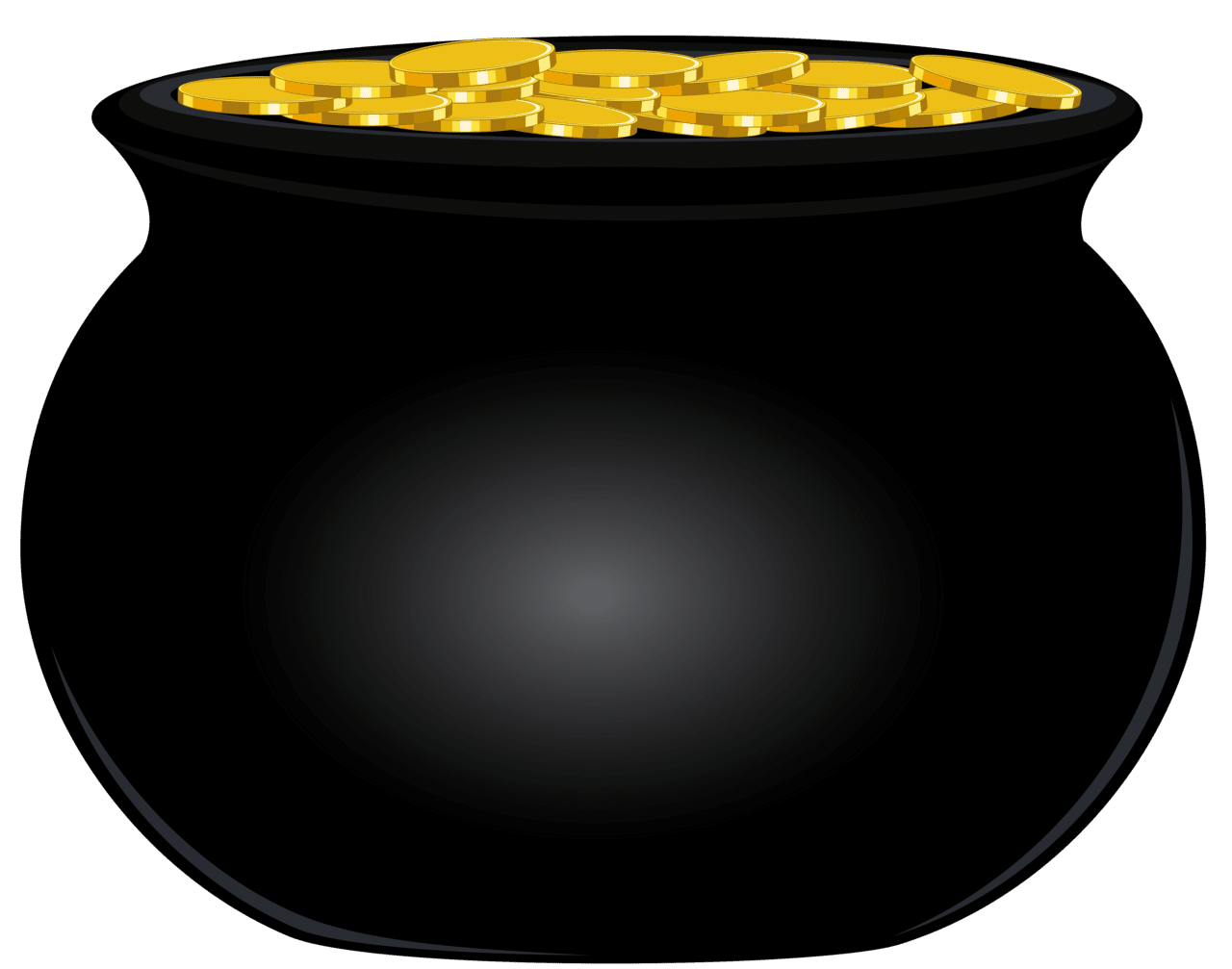 Pot of gold vector graphics clipart