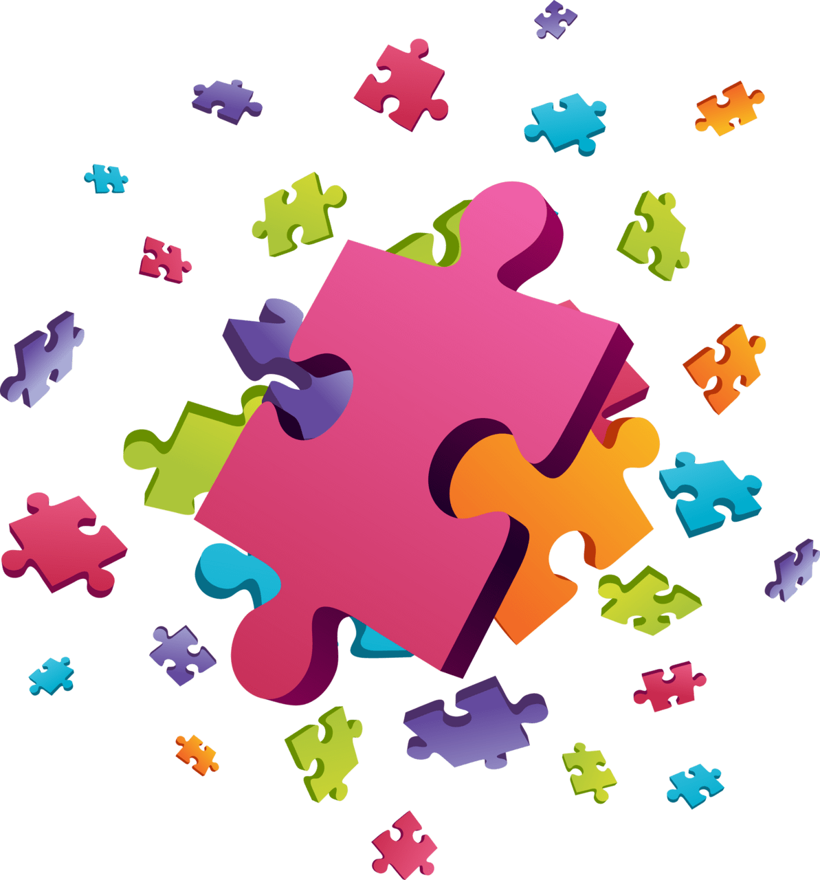 Puzzle pin page clipart vector