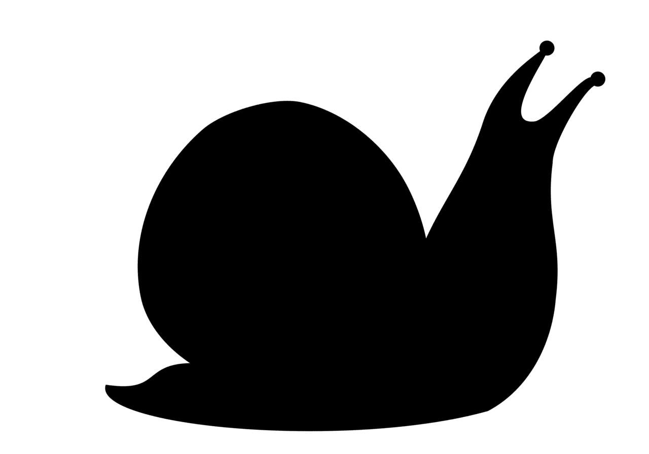 Snail silhouette clipart image