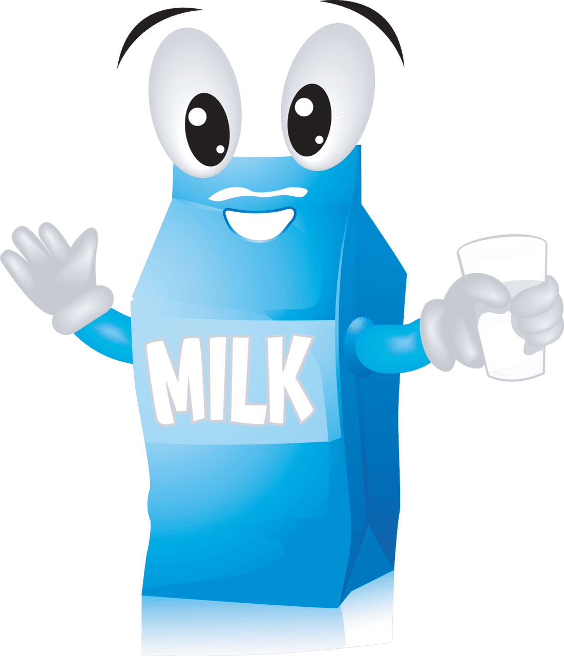 Milk box container clipart vector