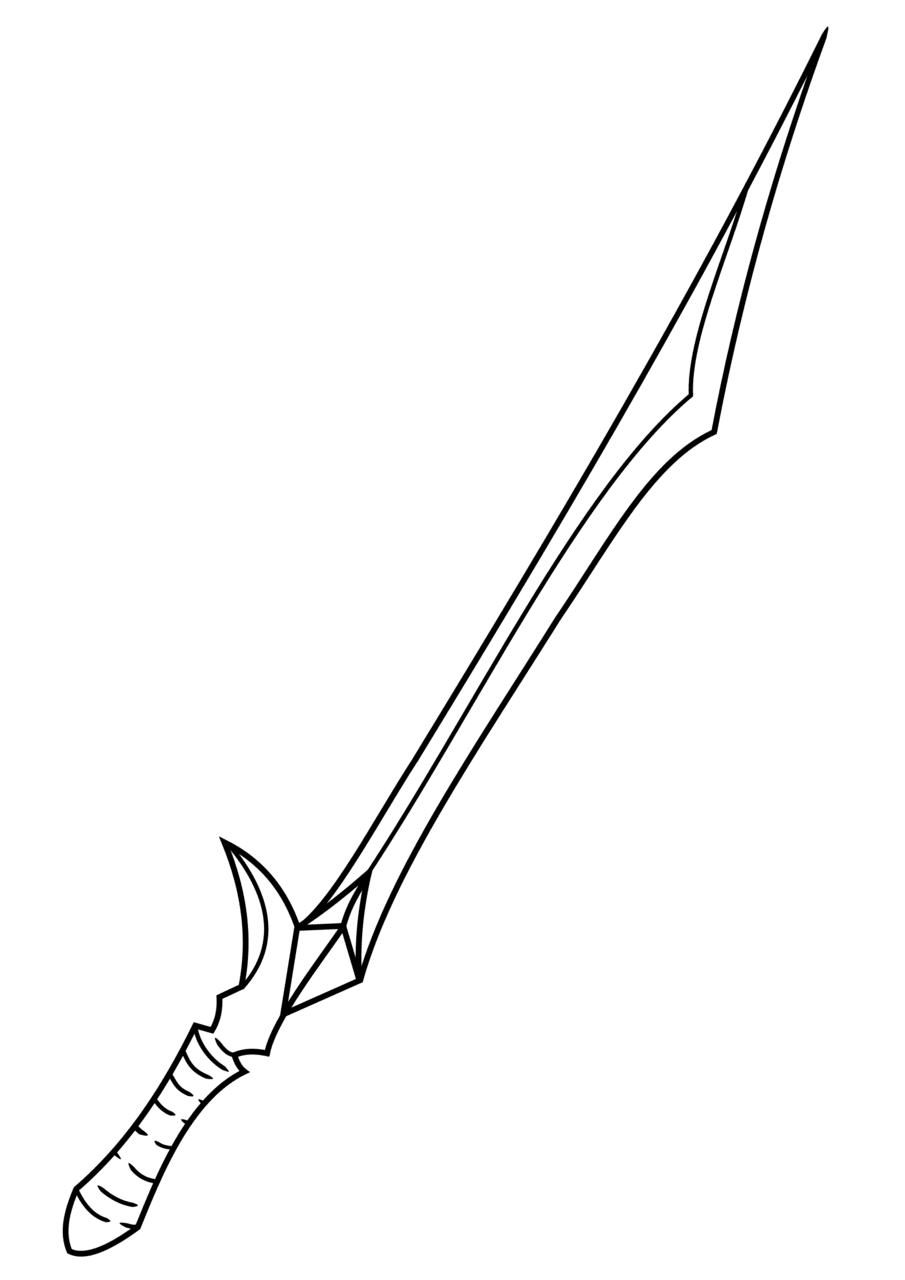 Collection of sword drawing high quality cliparts drawings and coloring pages for teachers students everyone clipartxtras vector