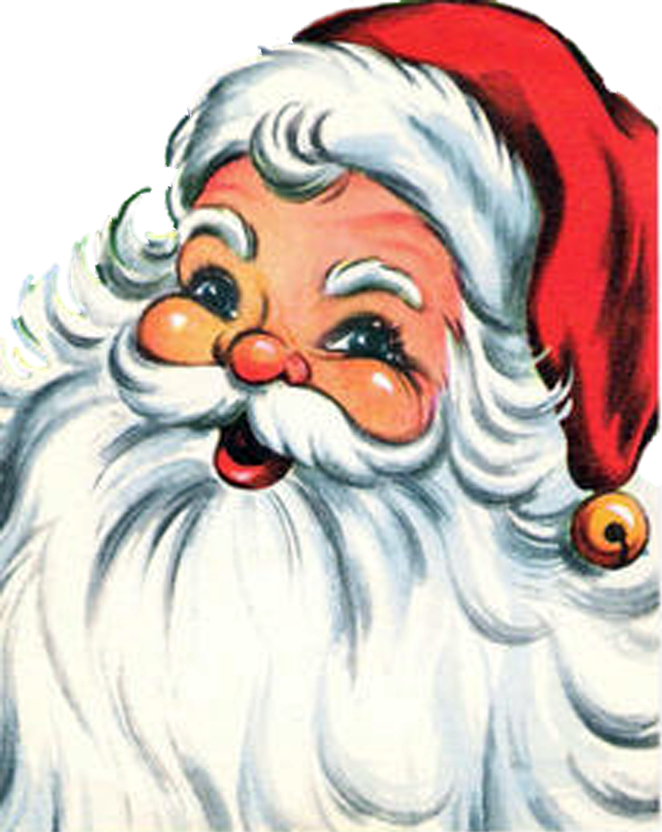 Father christmas hat making merry for over visitors clipart photo