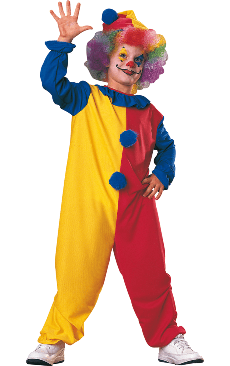 Childrens simple clown costume age clipart vector