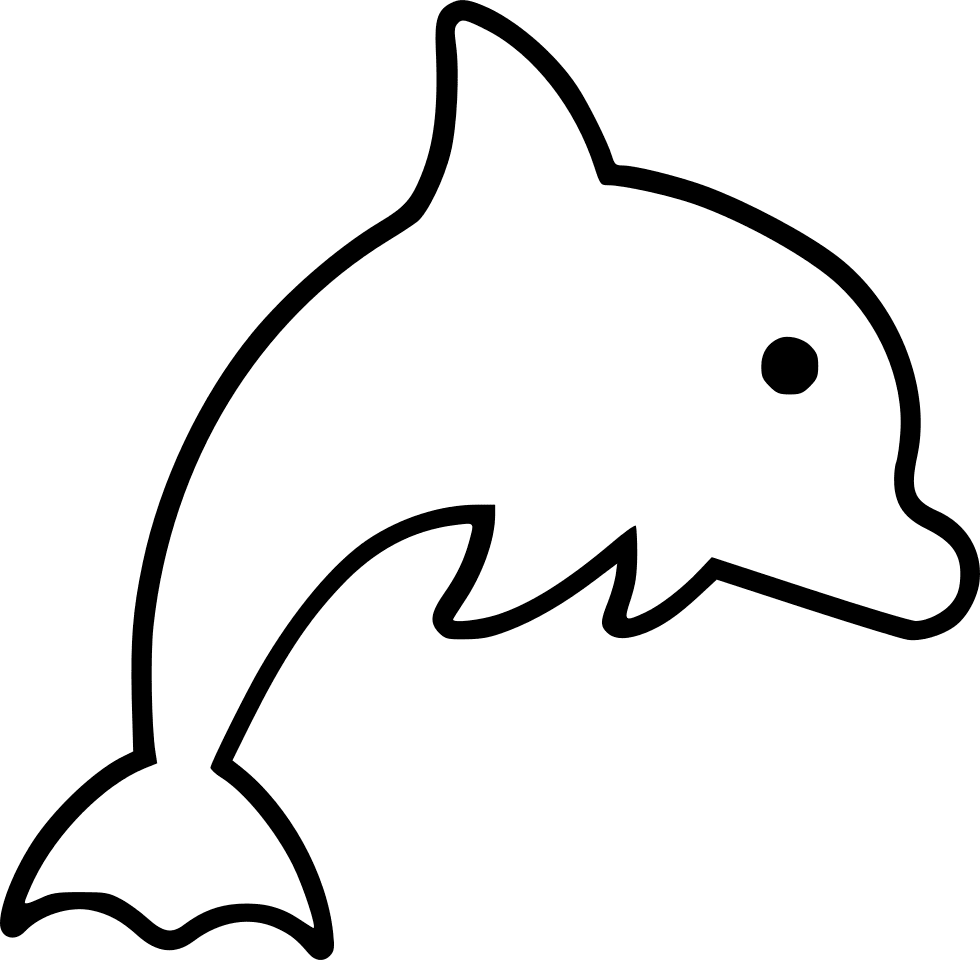 Fish black and white dolphin clipart logo