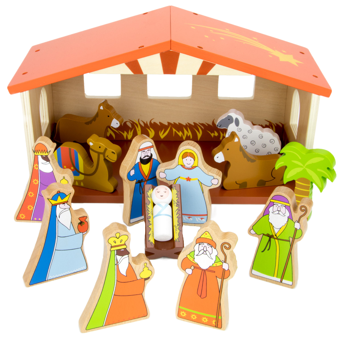 Nativity set bibs and kids boutique clipart photo