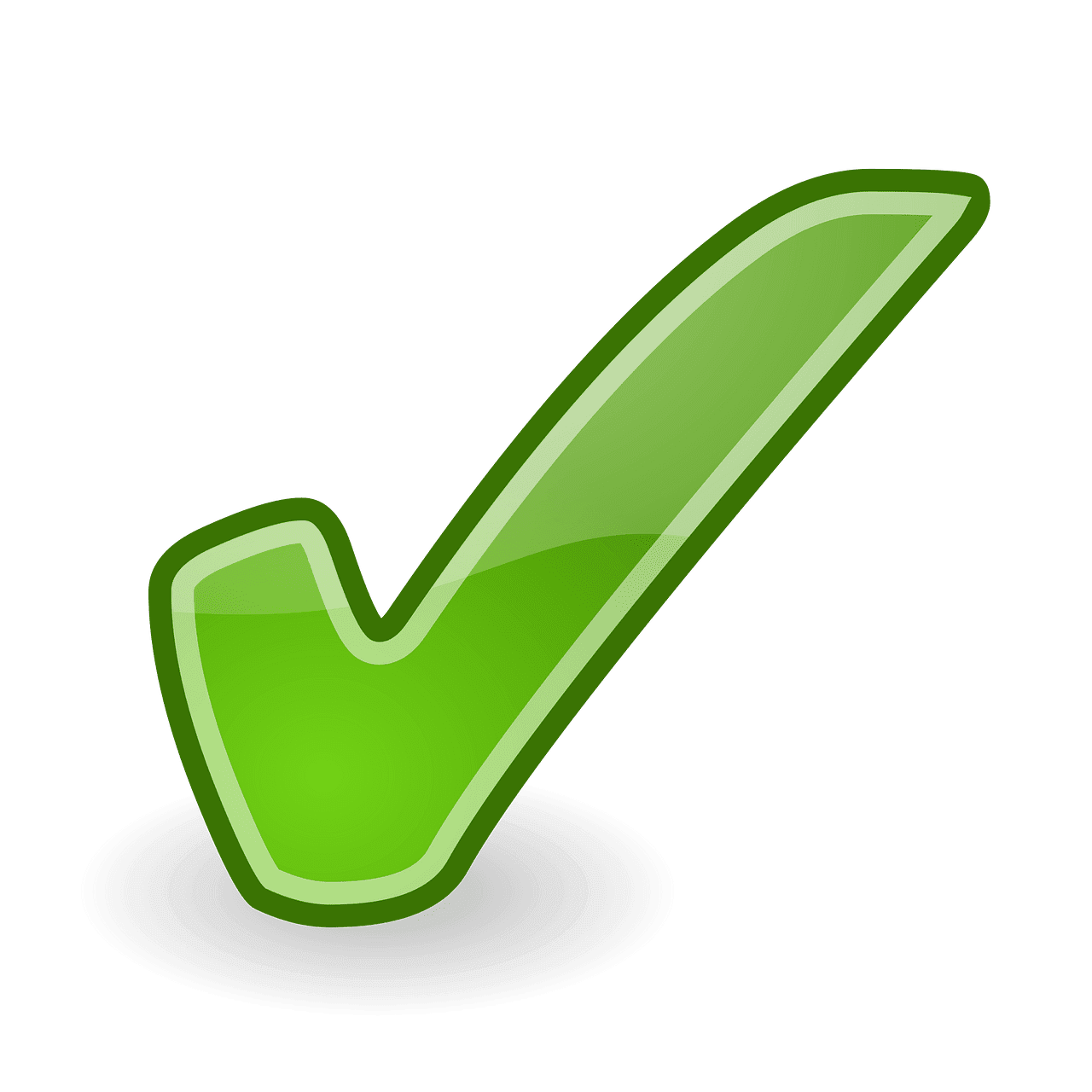 Check mark tango style green checkmark vector clipart images