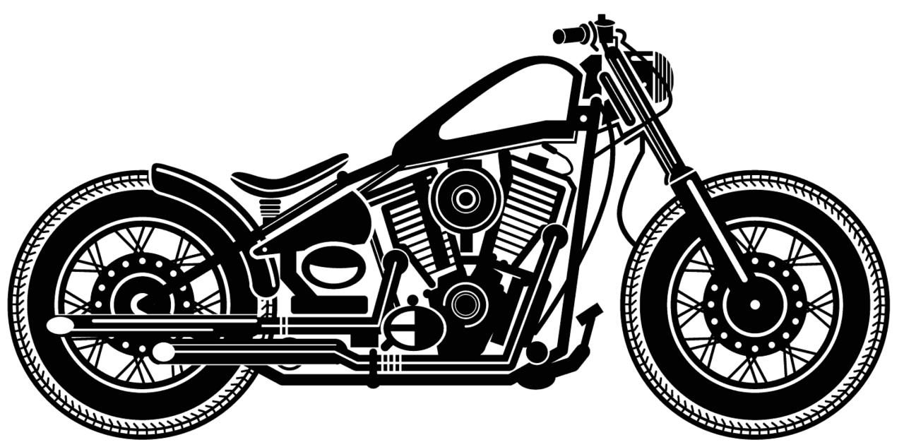 Motorcycle moto chopper wall stickers clipart photo