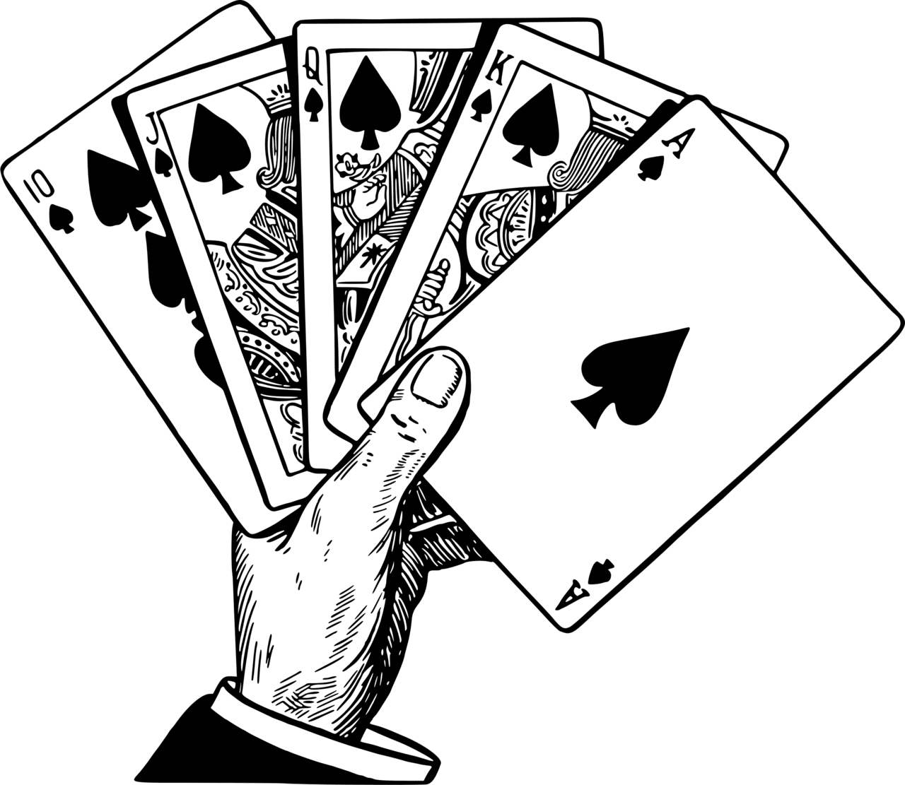 Playing cards pin page clipart photo