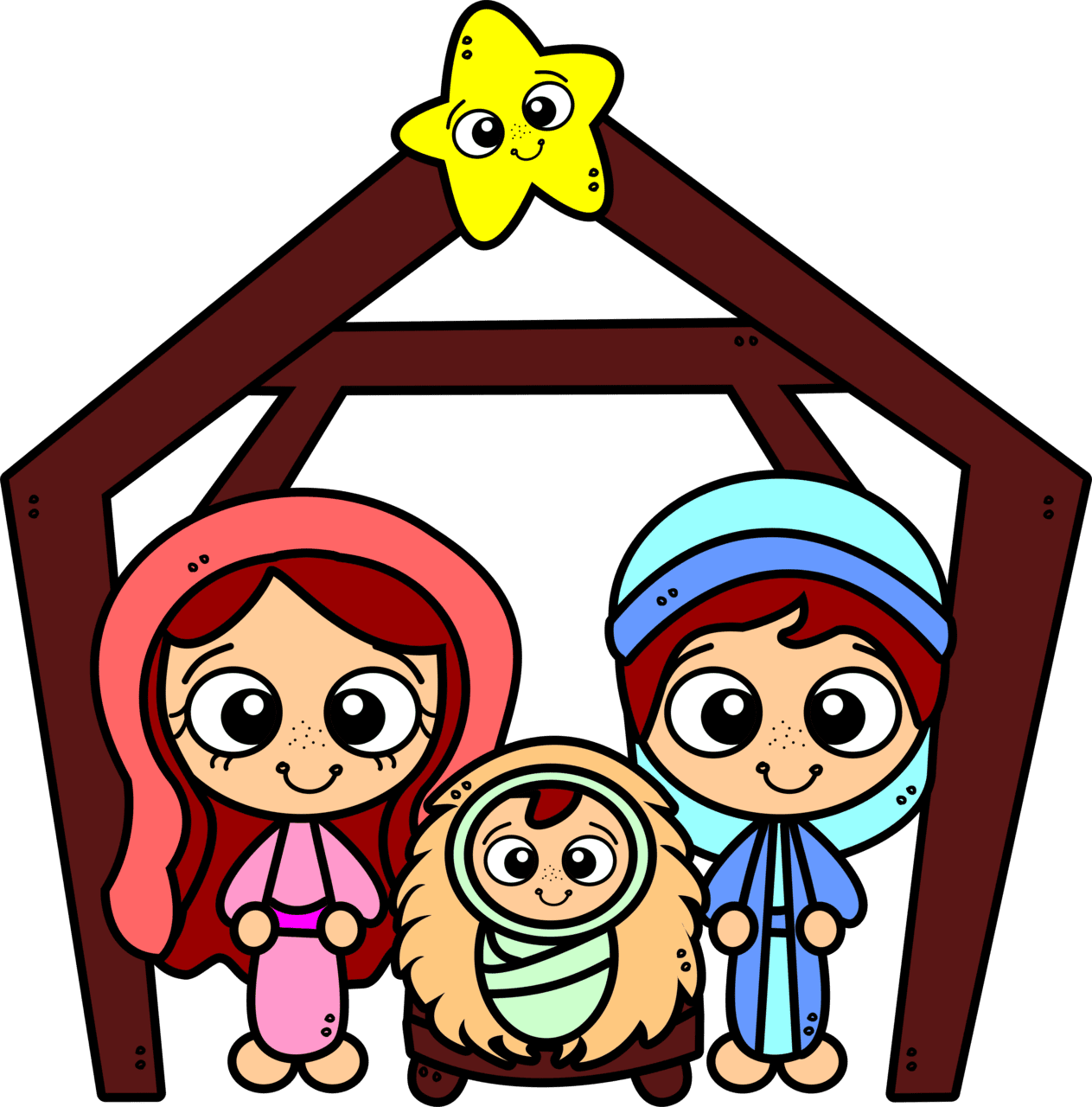 Nativity pin page clipart picture 3