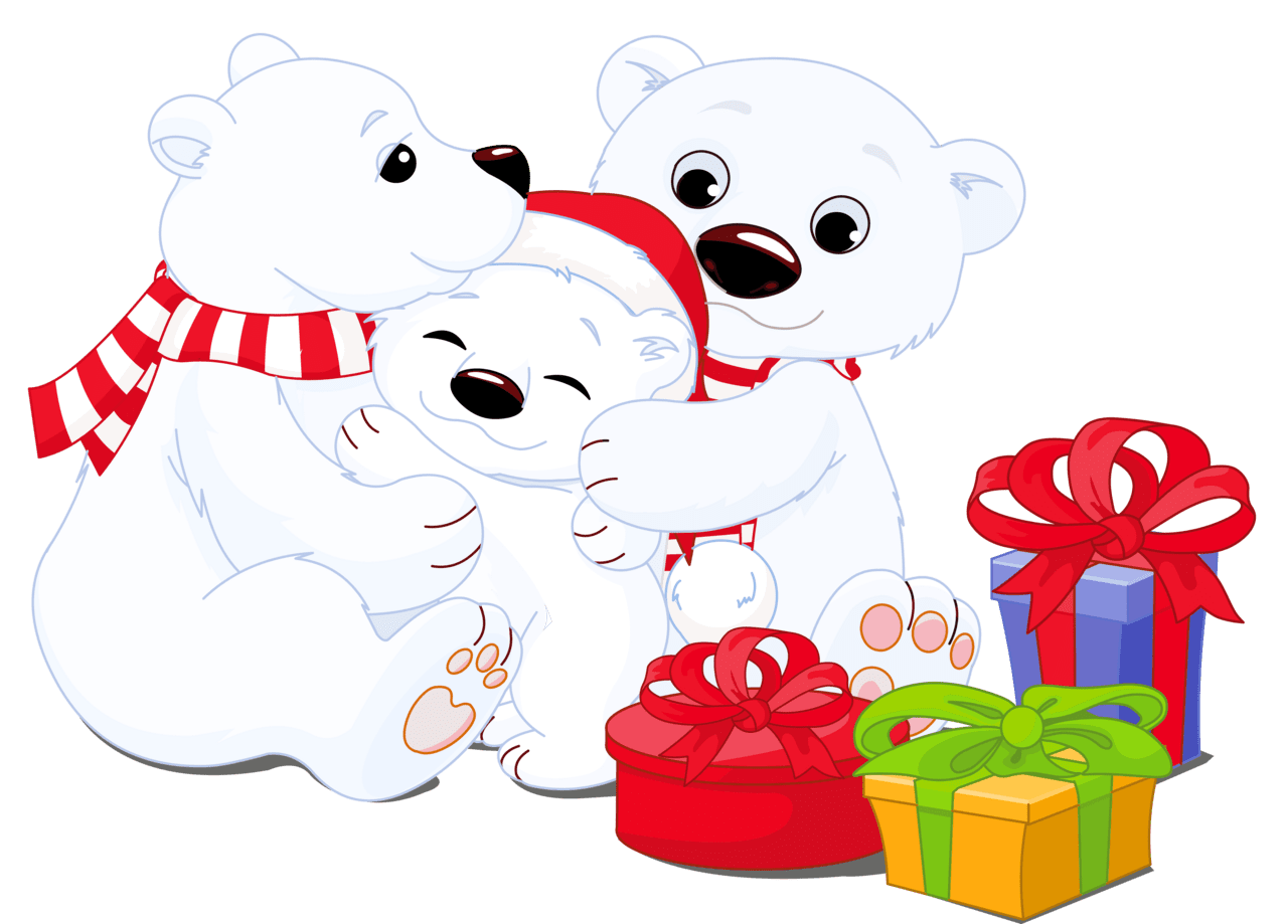 Polar bear with ts clipart clip art