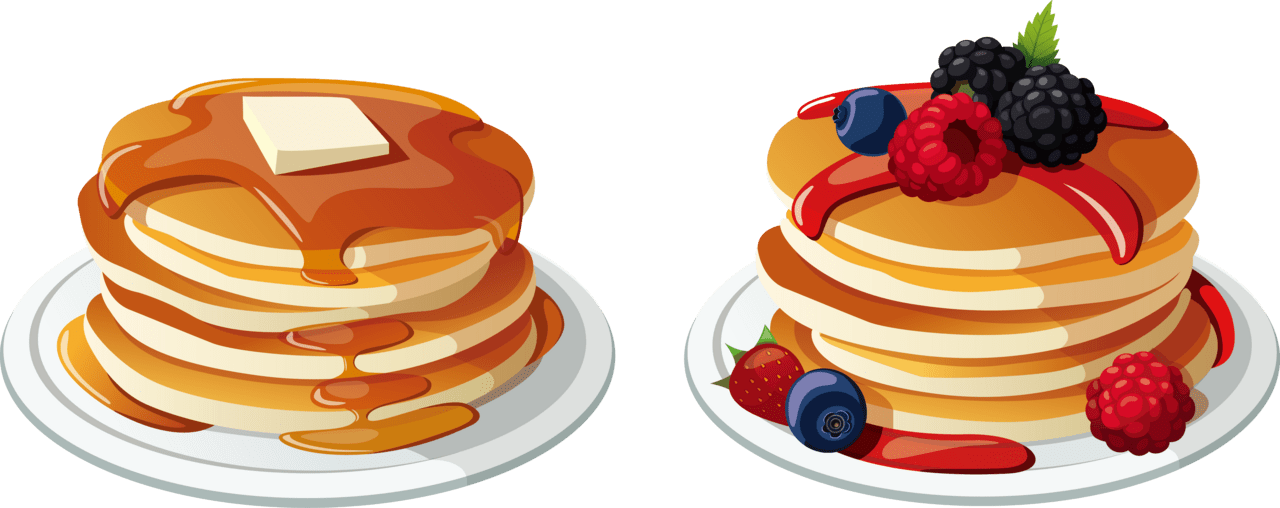 Pancake breakfast bacon cream clipart free