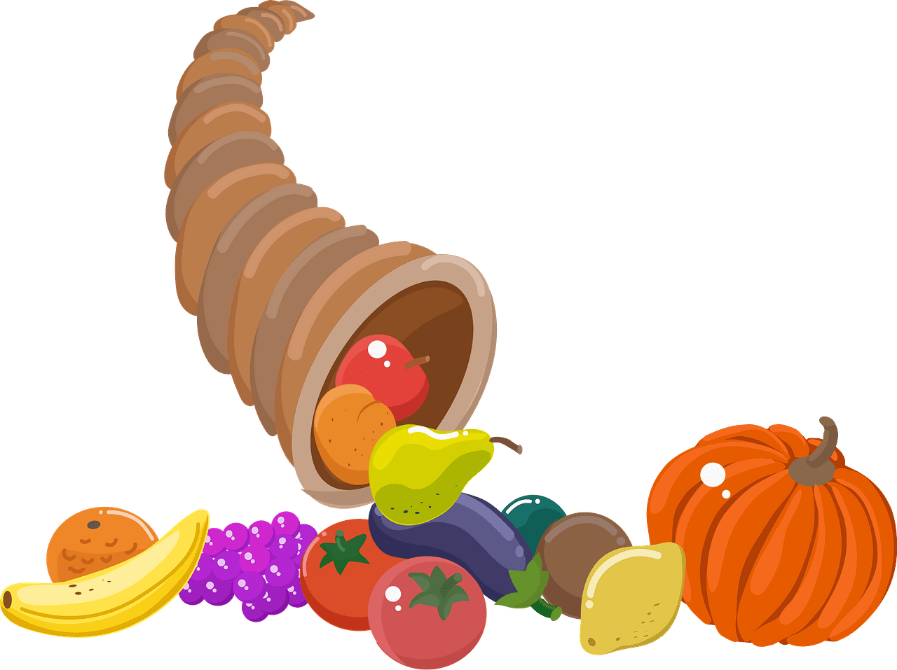 Cornucopia vector clipart images 3