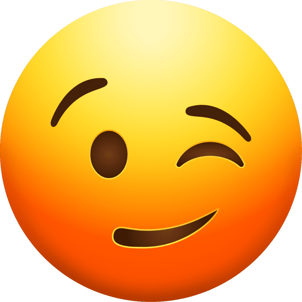 Thinking winking face emoji images hd photo clipart