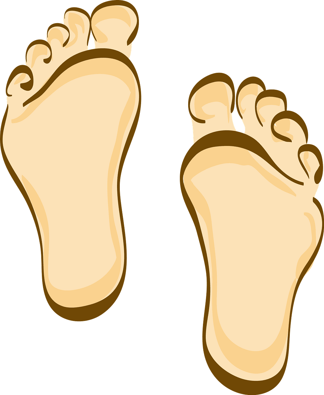 Soles of the feet vector clipart images