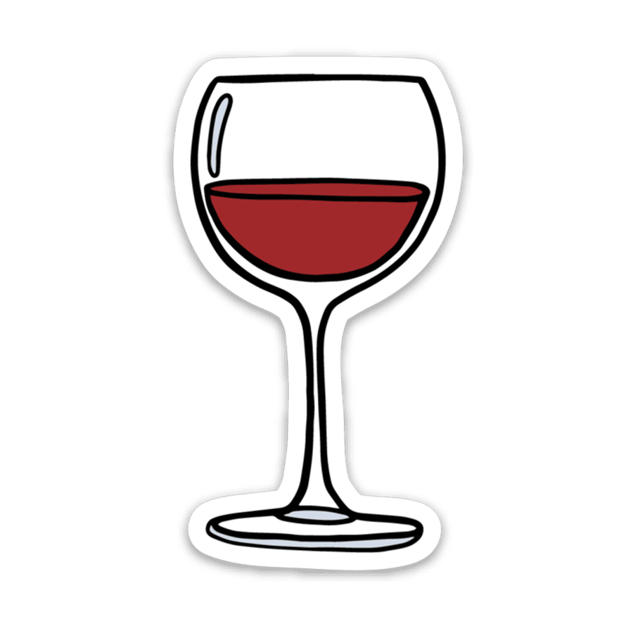 Wine glass sticker clipart vector