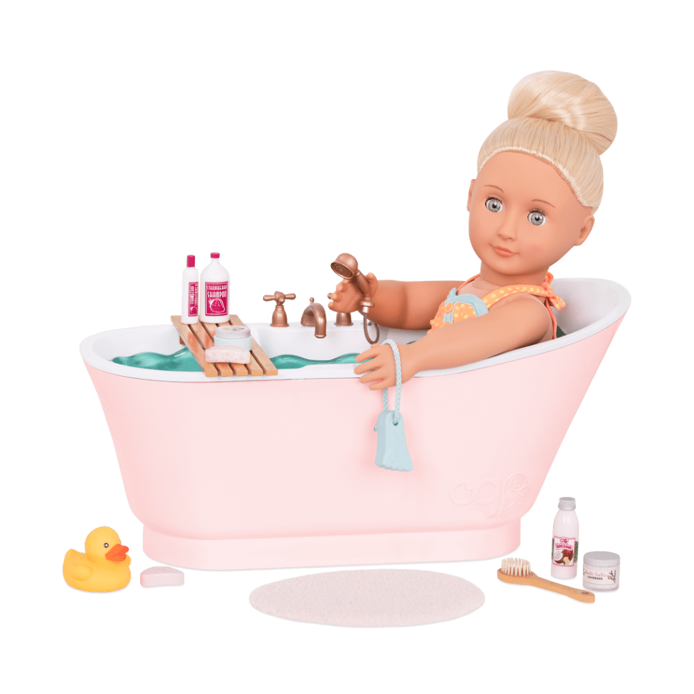 Bath and bubbly set inch doll tub our generation clipart background