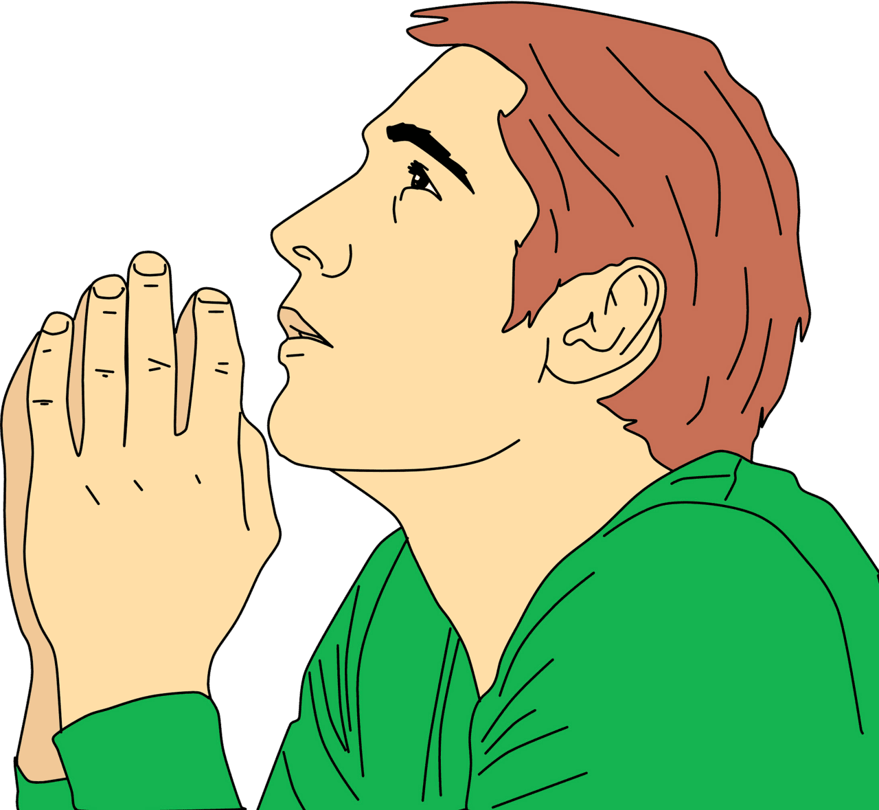 Prayer praying man vector clipart images