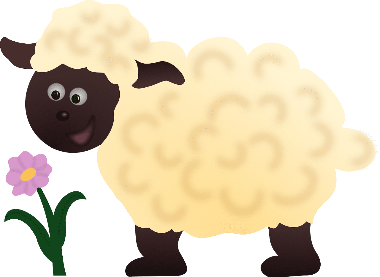 Lamb pin page clipart transparent