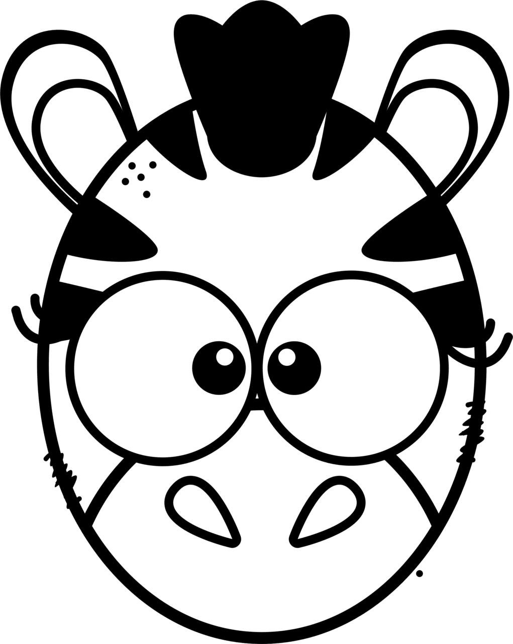 Coloring pages of zebra clipart logo