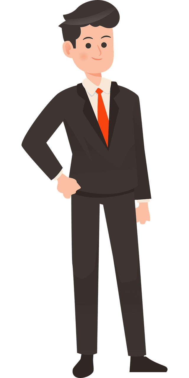 Business man executive ceo vector graphic clipart