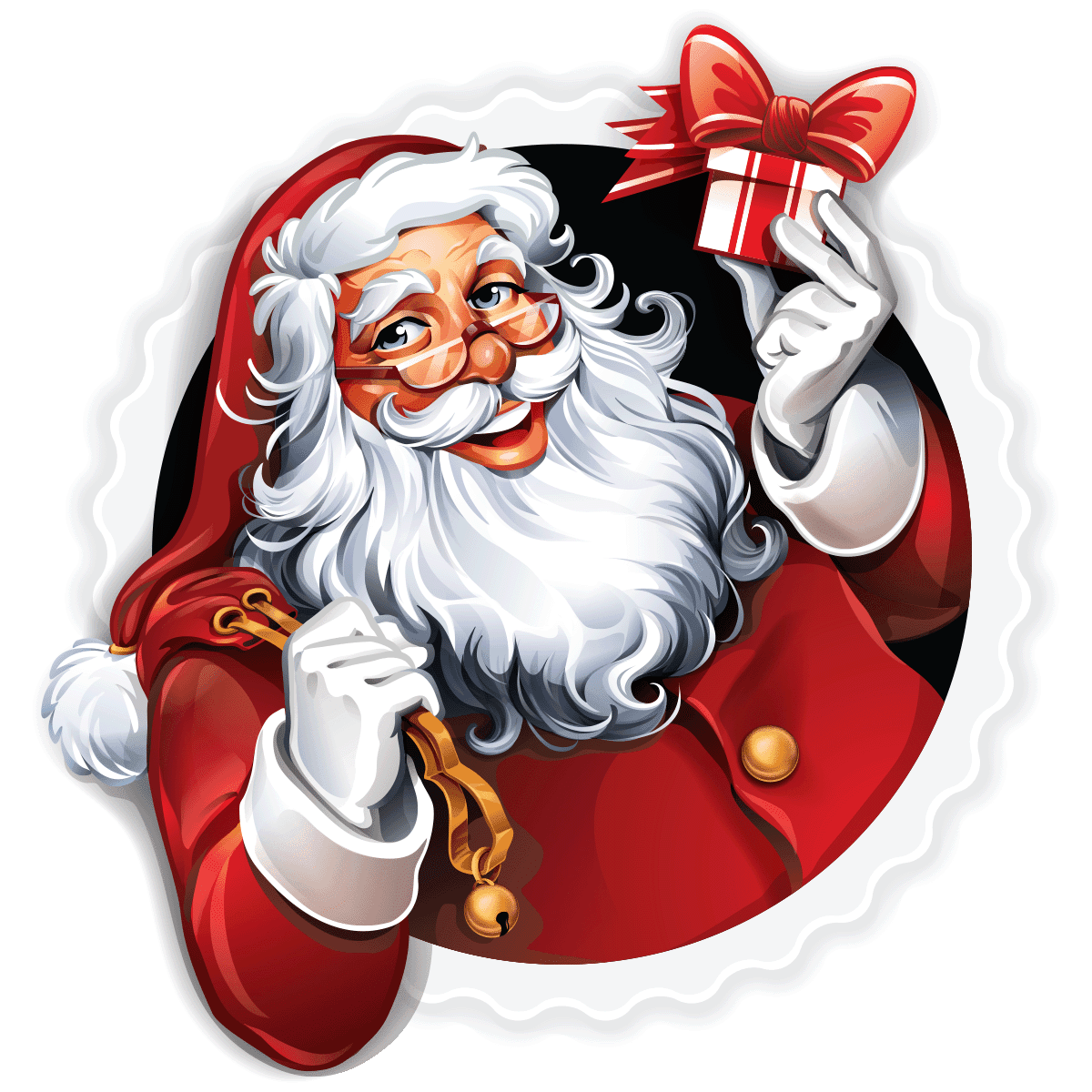 Father christmas hat sticker no re design clipart transparent