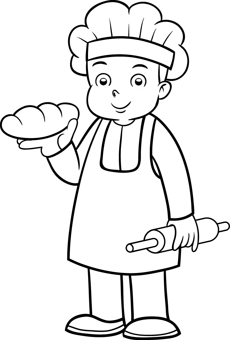 Chef pin page clipart photo 4