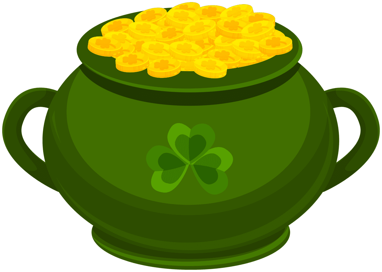 Pot of gold clipart logo