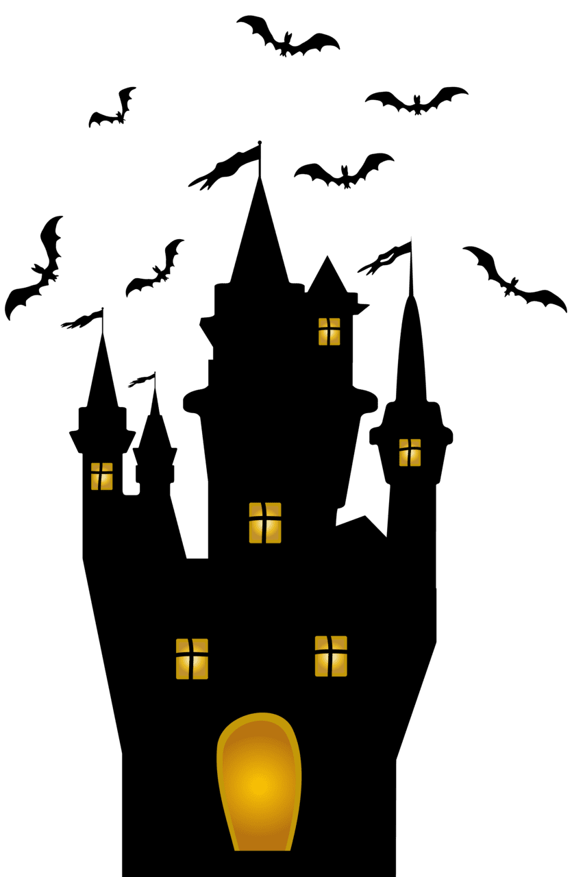 Haunted house halloween castle clipart clip art 2