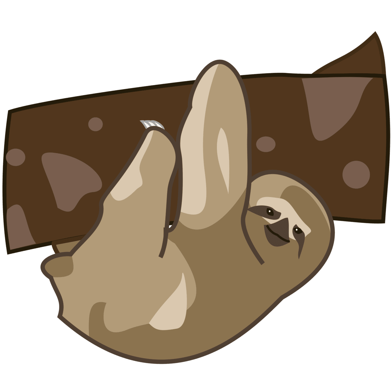 Sloth cartoon clipart logo