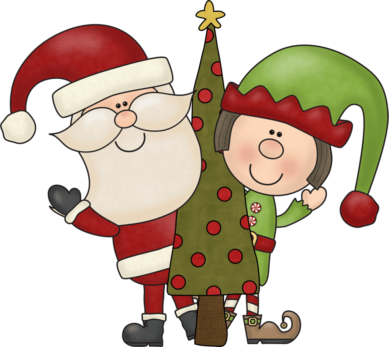 Santa claus scrappin doodles clipart transparent