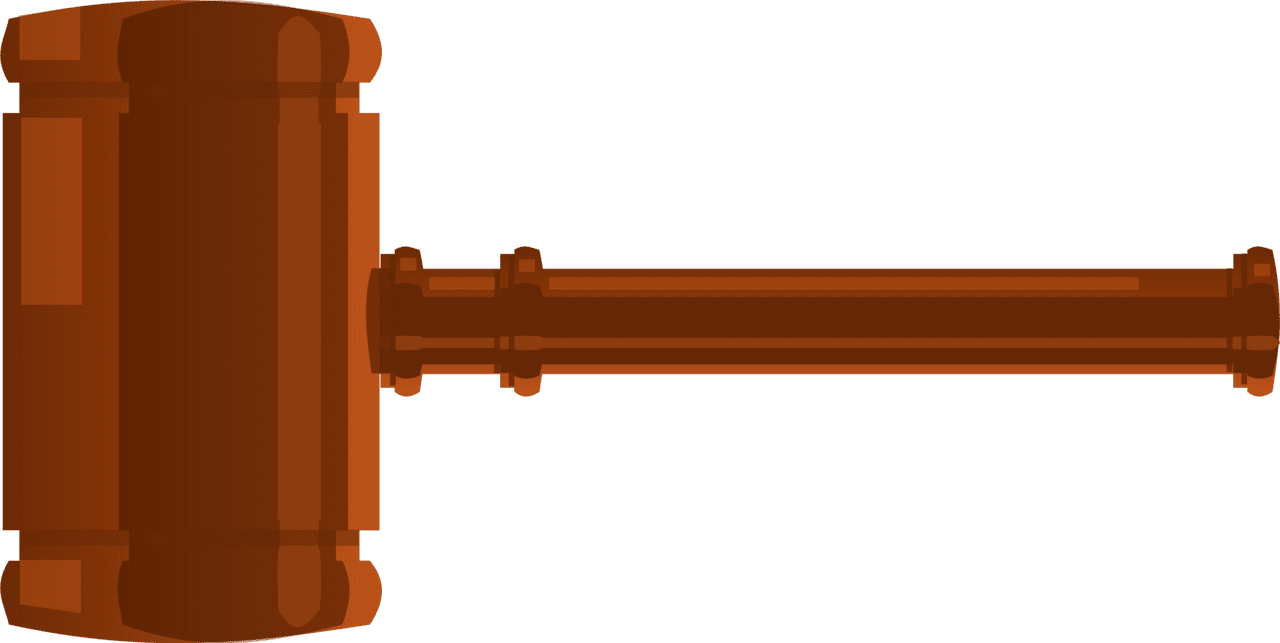 Gavel mallet hammer tool wood wooden clipart image with no background