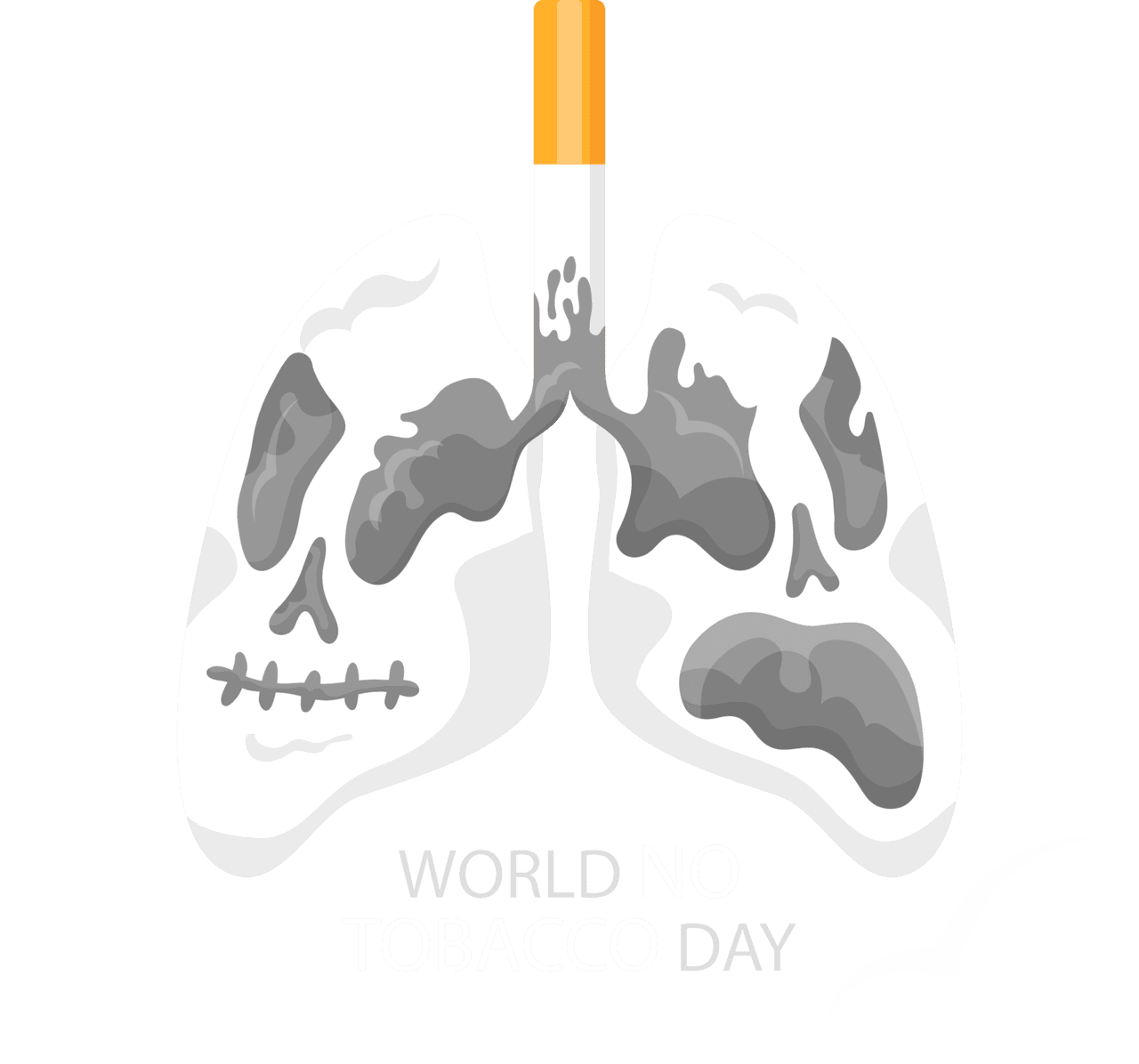 Lungs may world no tobacco day clipart image