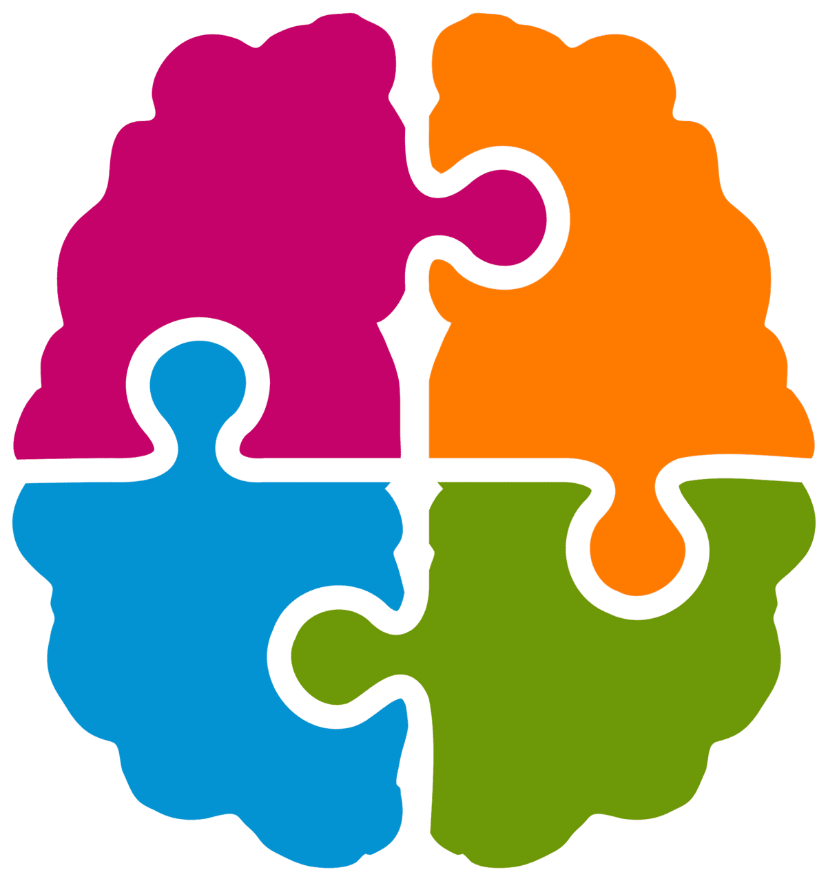 Puzzle brain vector clipart images