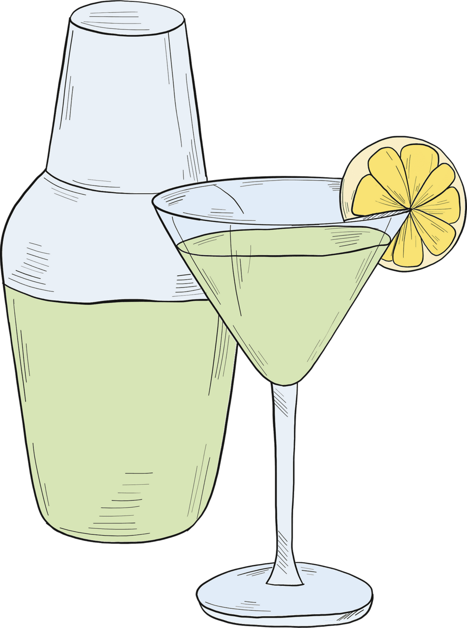 Margarita cocktail vector clipart images