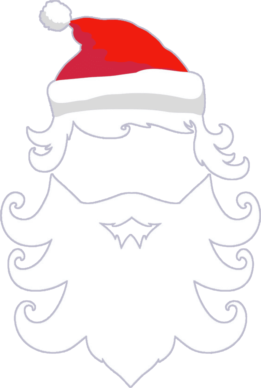 Father christmas hat santa claus head hipster fashion style abstract image clipart