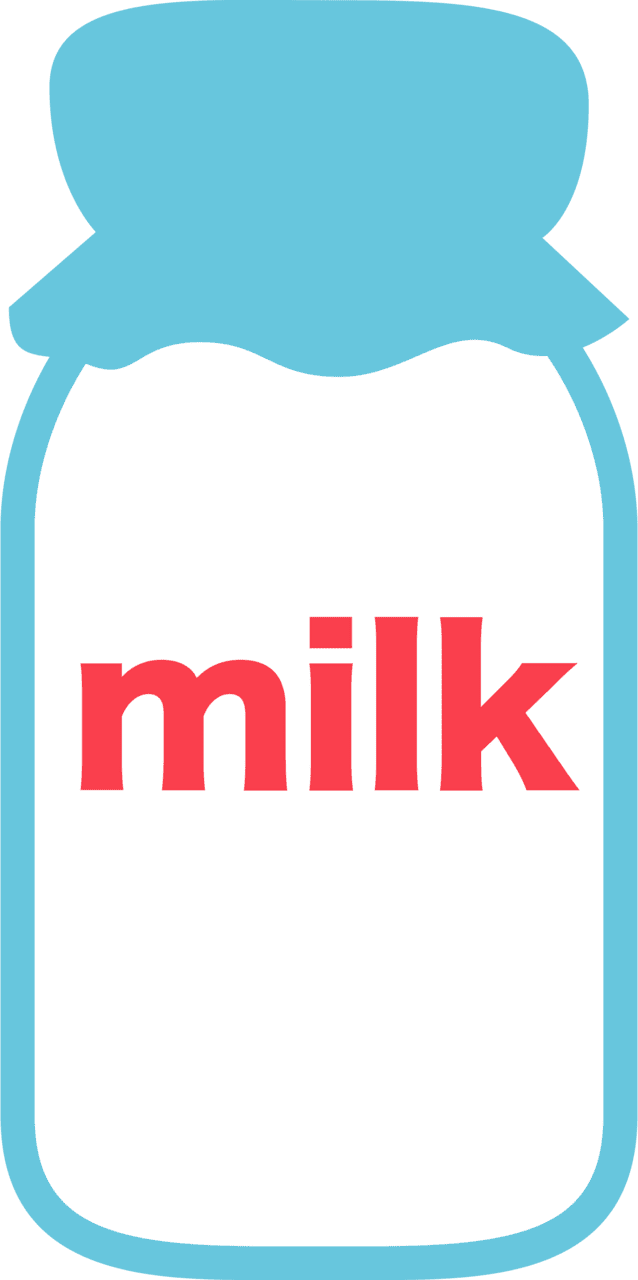 Milk jar vector clipart images 2