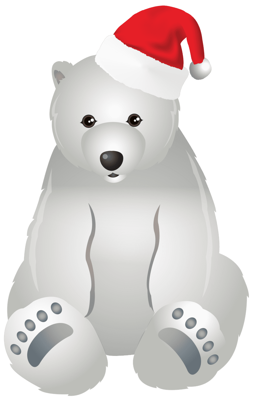 Christmas polar bear clipart image high quality images and