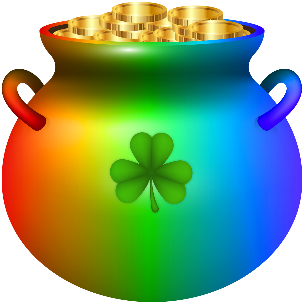 Visit rainbow pot of gold clipart image