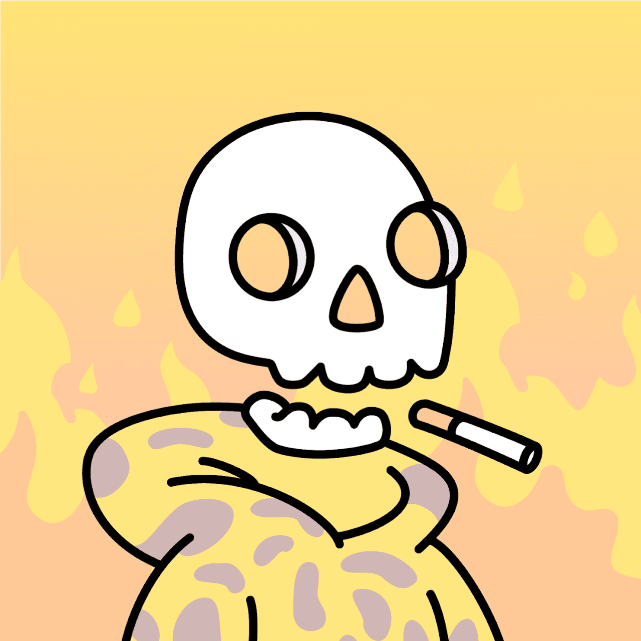 Bone doodle doodles opensea clipart image