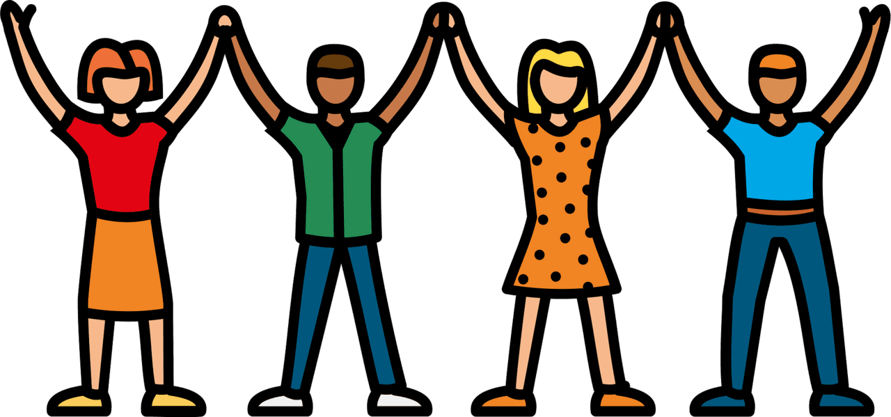 Team huddle vector clipart images