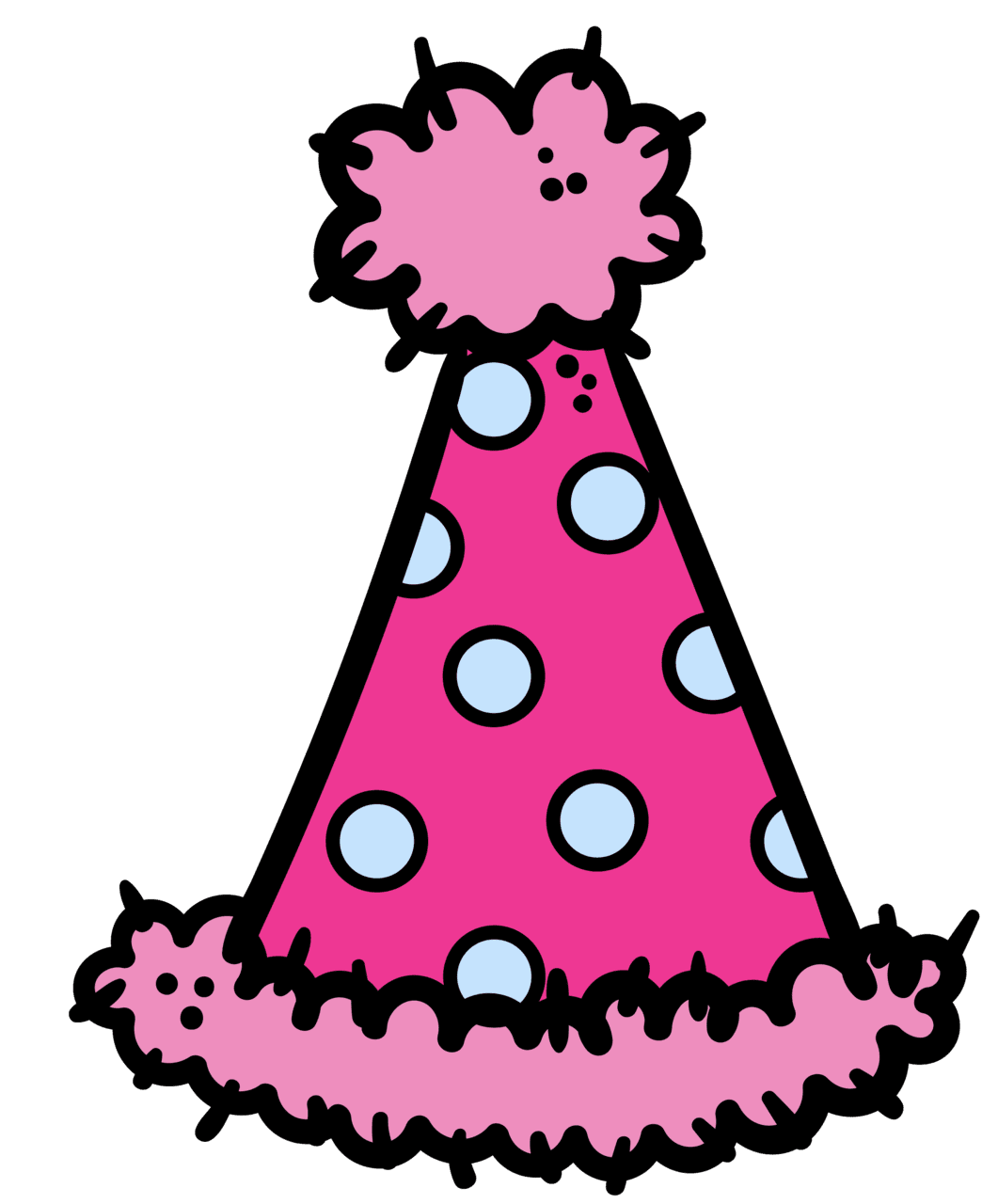 Party hat pin page clipart logo 8