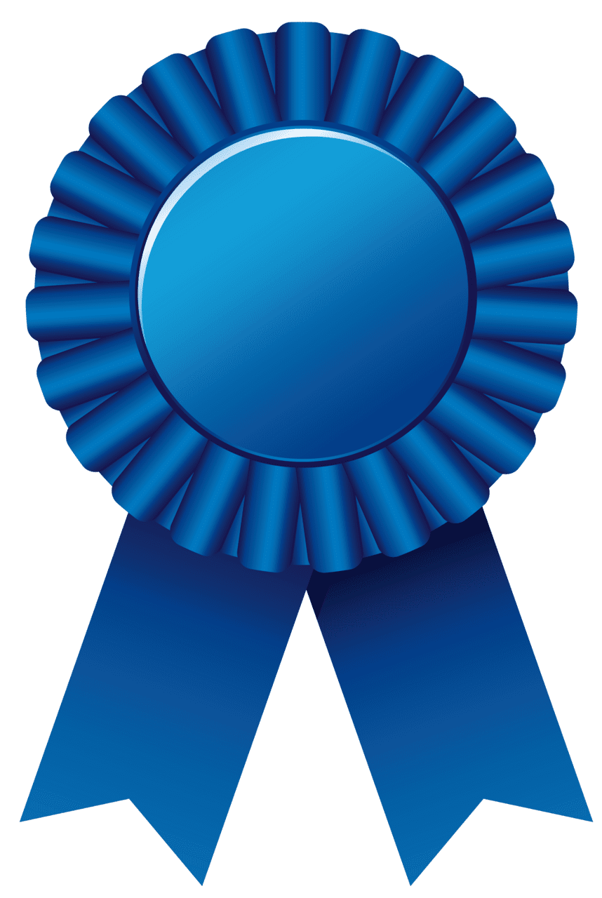 Blue rosette ribbon clipar image clipart