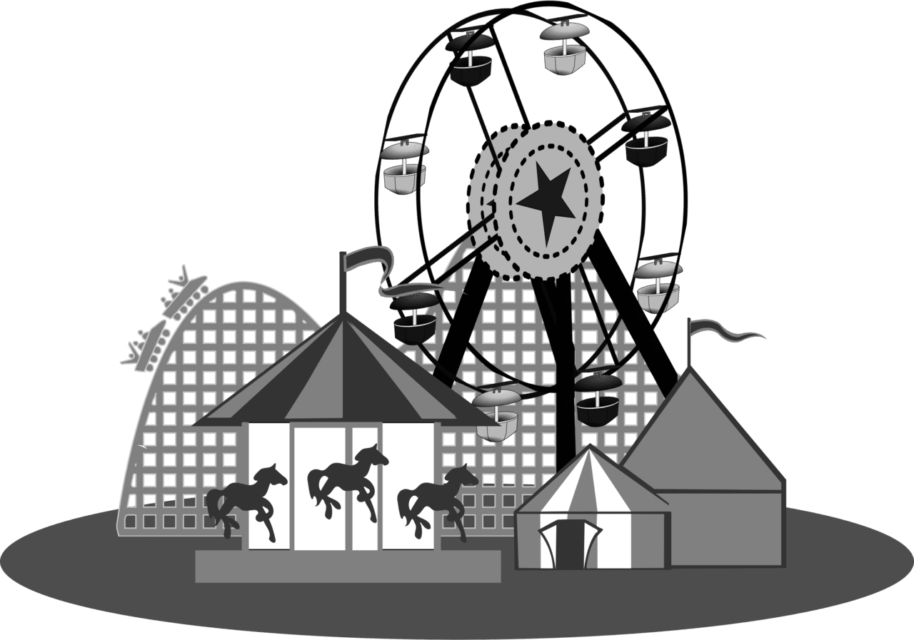 Carnival black and white images clipart