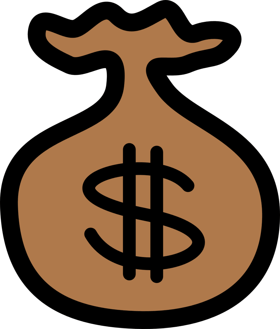 Dollar sign clipart image of bag money id