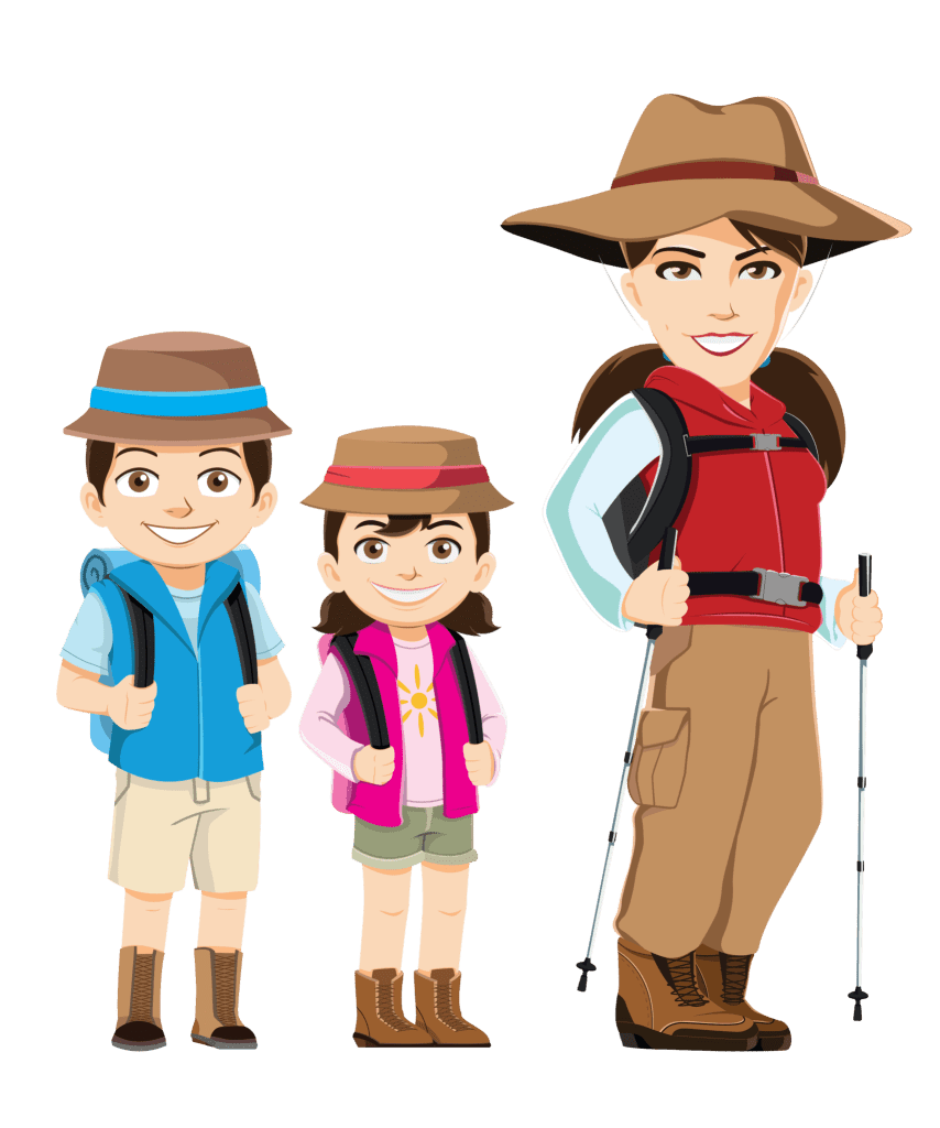 Hiking kids clipart clip art