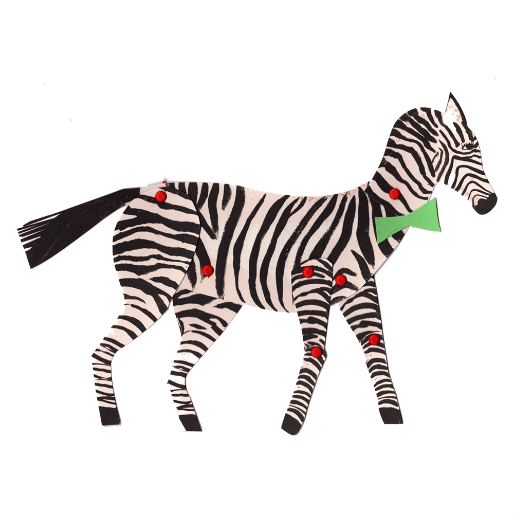 Diy zebra puppet clipart vector